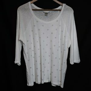 Christopher & Banks shirt w/ silver stars